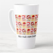 キュートなクリスマスキノコのために多くの部屋を作る カフェラテマグ (左アングル)