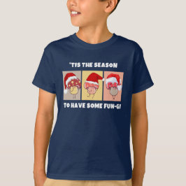 キュートなクリスマスキノコ SEASON FOR SOME FUN-GI Tシャツ