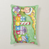 キュートなクリスマスキャタピラートレインとプレゼント アクセントクッション (裏面(縦))