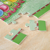 キュートなクリスマスキャタピラートレインとプレゼント ジグソーパズル (側面)