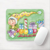 キュートなクリスマスキャタピラートレインとプレゼント マウスパッド (マウス)