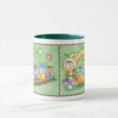 キュートなクリスマスキャタピラートレインとプレゼント マグカップ (中央)