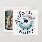 キュートなクリスマスキャロル "fa la fluff" シーズンカード (正面/裏面)