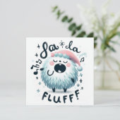 キュートなクリスマスキャロル "fa la fluff" シーズンカード (スタンド正面)