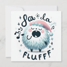 キュートなクリスマスキャロル "fa la fluff" シーズンカード