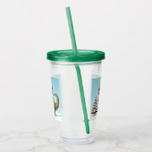 キュートなクリスマスキャンディの恐竜 アクリルタンブラー (左)