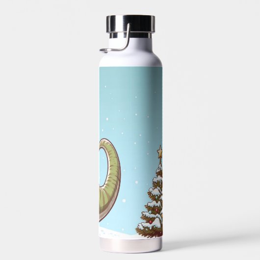 キュートなクリスマスキャンディの恐竜 ウォーターボトル (右面)