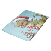 キュートなクリスマスキャンディの恐竜 バスマット (アングル)