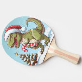キュートなクリスマスキャンディの恐竜 卓球ラケット (横)