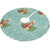 キュートなクリスマスキャンドルとキラキラ ブラッシュドポリエステルツリースカート (アングル)