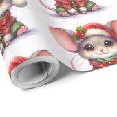 キュートなクリスマスギフトラップ ラッピングペーパー (ロールコーナー)