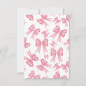 キュートなクリスマスコケッタ ピンクリボン ブライダルシャワー サンキューカード (裏面)