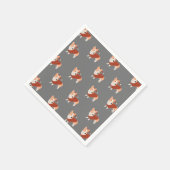 キュートなクリスマスコルギパターン スタンダードカクテルナプキン (角)