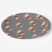 キュートなクリスマスコルギパターン ペーパープレート (アングル)