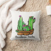 キュートなクリスマスサボテンの多肉植物 クッション (ブランケット)