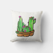 キュートなクリスマスサボテンの多肉植物 クッション (正面)