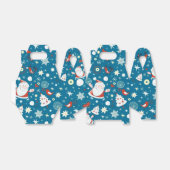 キュートなクリスマスサンタパタン切り妻お願い フェイバーボックス (折り畳みなし)