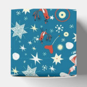 キュートなクリスマスサンタパターンキューブの好意ボックス フェイバーボックス (上部)