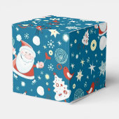 キュートなクリスマスサンタパターンキューブの好意ボックス フェイバーボックス (裏面サイド)
