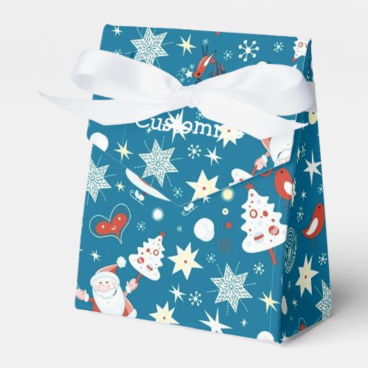 キュートなクリスマスサンタパターンテントのお願いボックス フェイバーボックス (正面サイド)