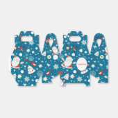 キュートなクリスマスサンタパターン切り妻 フェイバーボックス (折り畳みなし)