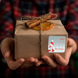 キュートなクリスマスサンタ スクエアシール