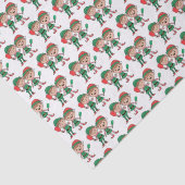 キュートなクリスマスサン遊タ小妖精や小人のピックボール 薄葉紙 (詳細)