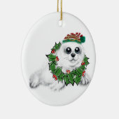 キュートなクリスマスシールアップフェスティバル北極動物 セラミックオーナメント (右)