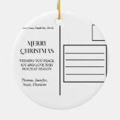 キュートなクリスマスシールアップフェスティバル北極動物 セラミックオーナメント (裏面)