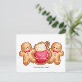 キュートなクリスマスジンジャーブレッドココア シーズンポストカード (スタンド正面)