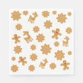キュートなクリスマスジンジャーブレッド スタンダードランチョンナプキン (正面)