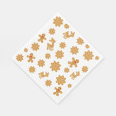 キュートなクリスマスジンジャーブレッド スタンダードランチョンナプキン (角)