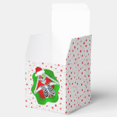 キュートなクリスマススケルトン帽子赤い星の白 フェイバーボックス (オープン)