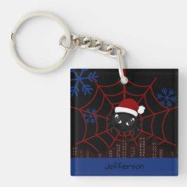 キュートなクリスマススパイダーのオーダーメイド キーホルダー