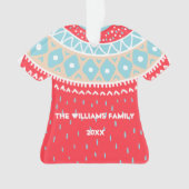 キュートなクリスマスセーターパターンオーナメント オーナメント (正面)