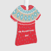 キュートなクリスマスセーターパターンオーナメント オーナメント (正面)