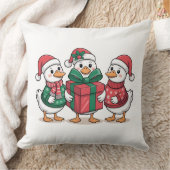 キュートなクリスマスダックス漫画アート–68105 クッション (ブランケット)