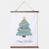 キュートなクリスマスツリーぶら下がったのタペストリー 吊り下げ型タペストリー (正面2)