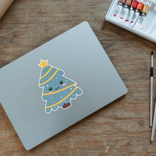 キュートなクリスマスツリーカスタムカットシール シール