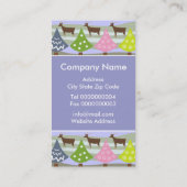 キュートなクリスマスツリーギフトラベル – 名刺 (裏面)