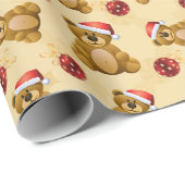 キュートなクリスマステディベア ラッピングペーパー (ロールコーナー)