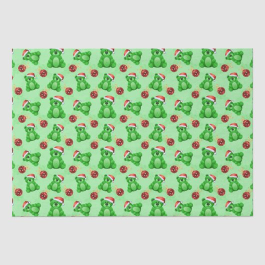 キュートなクリスマステディベア 薄葉紙 (正面)