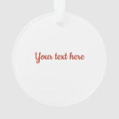 キュートなクリスマストットと雪だるまアクリルオーナメント オーナメント (裏面)