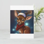 キュートなクリスマストナカイのプレゼントTシャツ シーズンカード (スタンド正面)