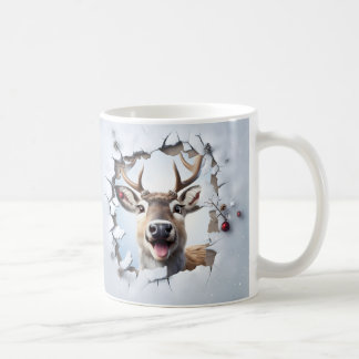 キュートなクリスマストナカイのマグカップ | あったかウィンターマグ コーヒーマグカップ