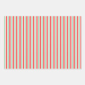 キュートなクリスマストナカイの雪ストライプ片 ラッピングペーパーシート (正面2)