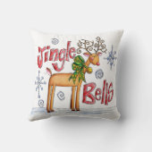 キュートなクリスマストナカイ、ジンルベルスノーフレーク クッション (裏面)