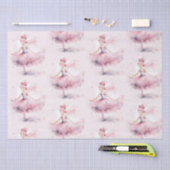 キュートなクリスマスナツクラッカーバレリーナの水色 薄葉紙 (クラフト)