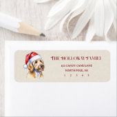 キュートなクリスマスハンド描画ゴールデンドゥードルリターン ラベル (インサイチュ)