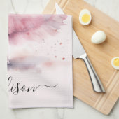 キュートなクリスマスバレリーナのスクリプト名 キッチンタオル (四つ折り)